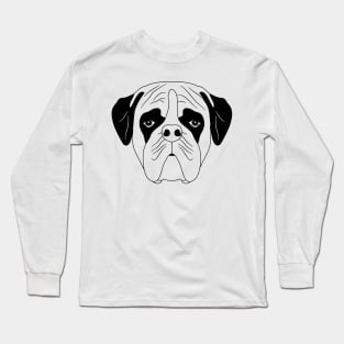 Boxer Dog Head Long Sleeve T-Shirt